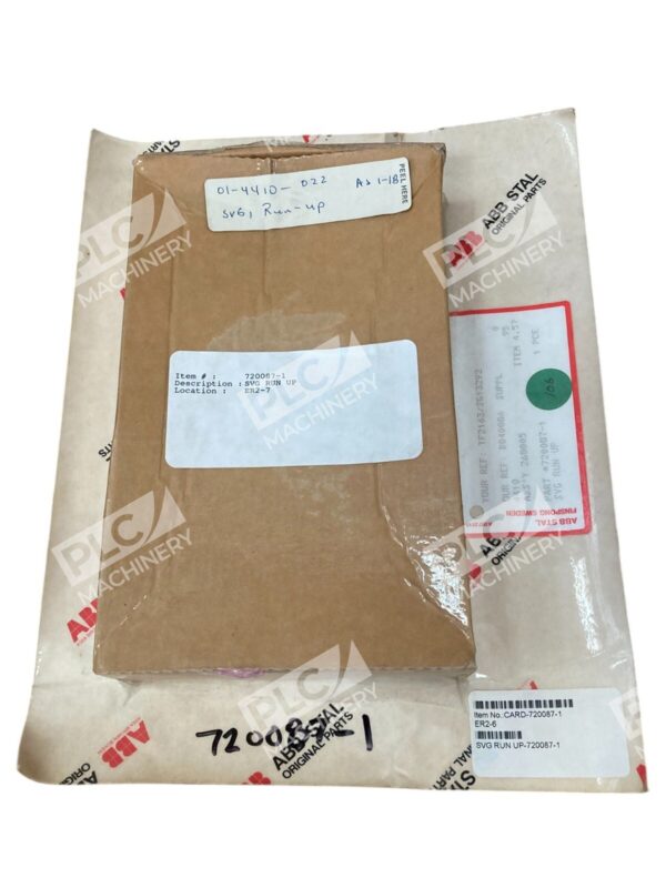 ABB Stal SVG AP Turbine Pressure Inlet Card 720087-1 - Image 2