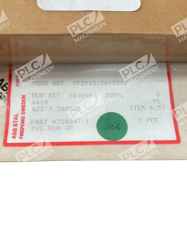 ABB Stal SVG AP Turbine Pressure Inlet Card 720087-1 - Image 3