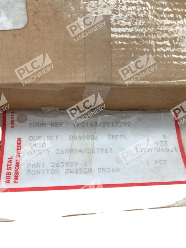 ABB Stal Tillquist Monitor Switch SR260 Module 265939-3 - Image 3