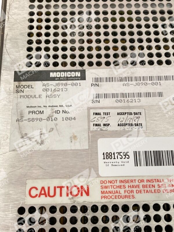 Modicon AEG J890 Remote I/O Processor Module Assembly AS-J890-001 - Image 8