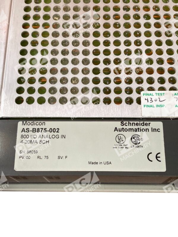 Modicon AEG AS-B803-008 B875 -002 Analog Input Module AS-B875-002 - Image 6