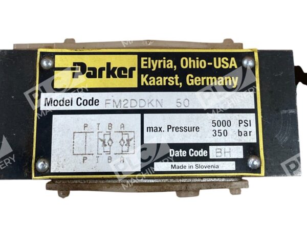 Parker Date Code BH Max Pressure 5000PSI 350Bar Hydraulic Flow Valve FM2DDKN 50 - Image 6