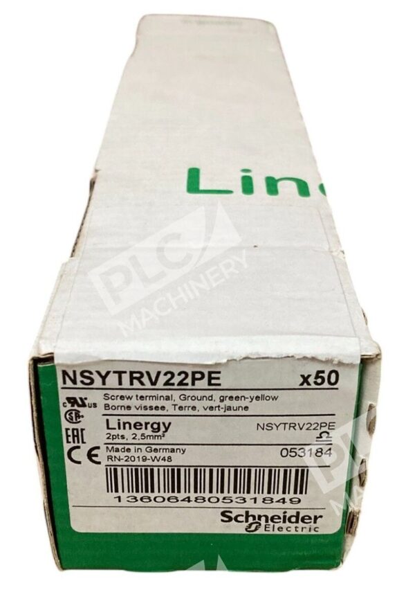 Schneider Electric Green-Yellow Ground Screw Terminal NSYTRV22PE (Box of 39)