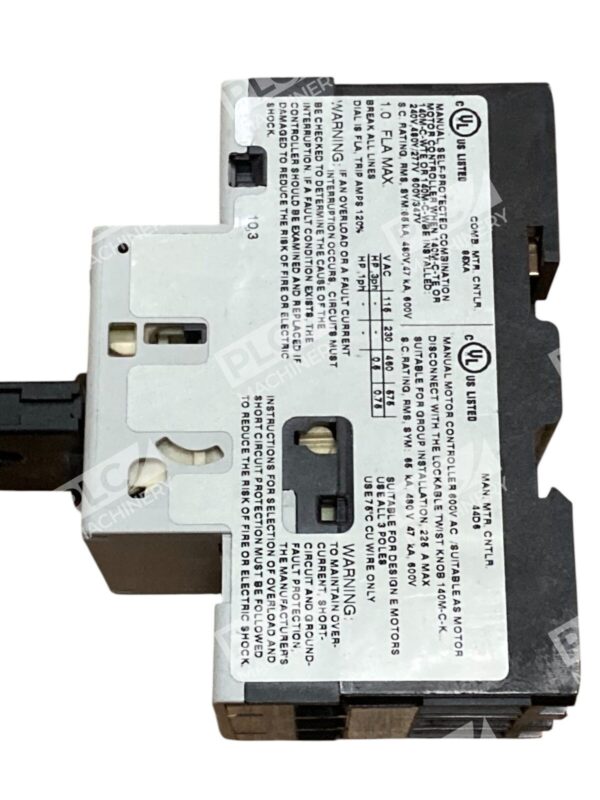 Allen-Bradley 140M-C2E-B10 Motor Protection Circuit Breaker Overload & Short Cir - Image 2
