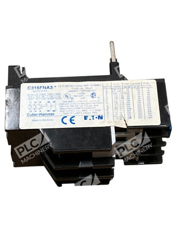 Cutler-Hammer C316FNA3 Overload Relay Class 10 Adjustable Trip for Eaton Contact - Image 5