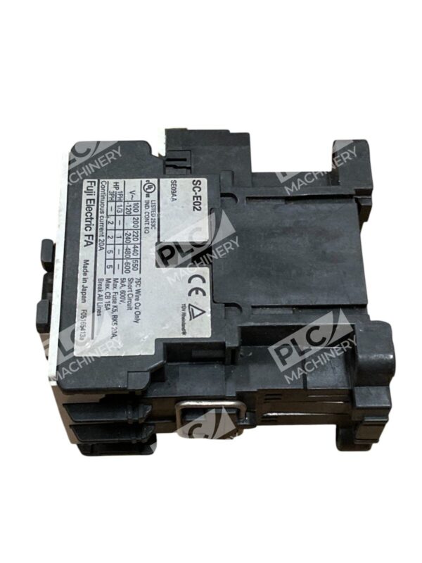Fuji Electric SC-E02 Contactor 3-Pole 20A 600V Finger-Protected Industrial Relay
