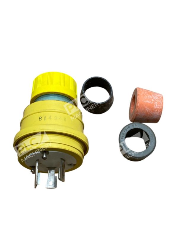 Woodhead Daniel LP 1301470074 Yellow Rubber 30A 250V Plug Watertite 28W48 - Image 3