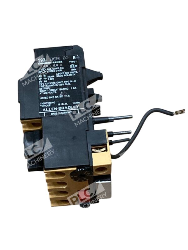 Allen-Bradley 193-BSB 60 B Overload Relay 4-6A Motor Protection UL Listed Made i - Image 3