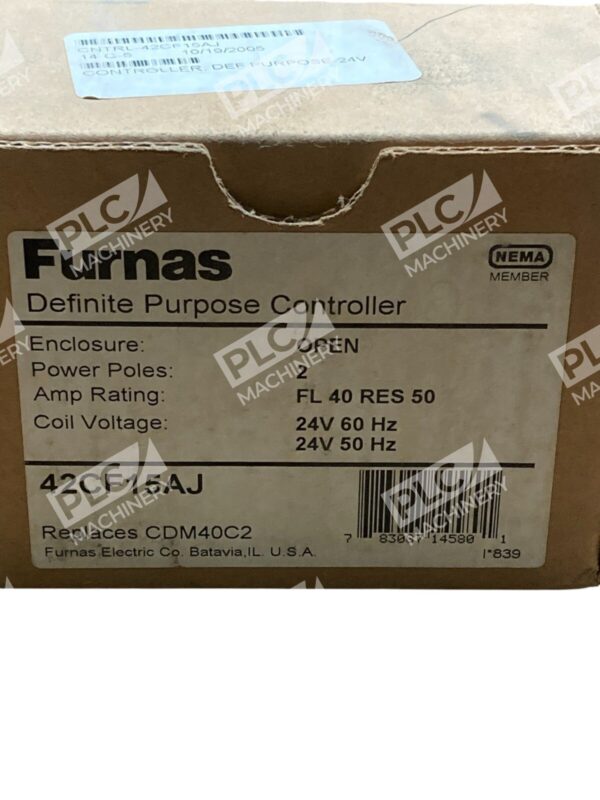 Furnas Open 2 Pole 40A FL Res 50 Definite Purpose Controller 42CF15AJ - Image 2