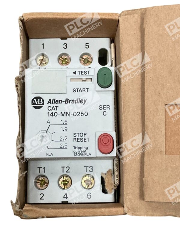Allen-Bradley 140-MN-0250 Manual Motor Starter, 1.6-2.5A, 3-Pole, Series C