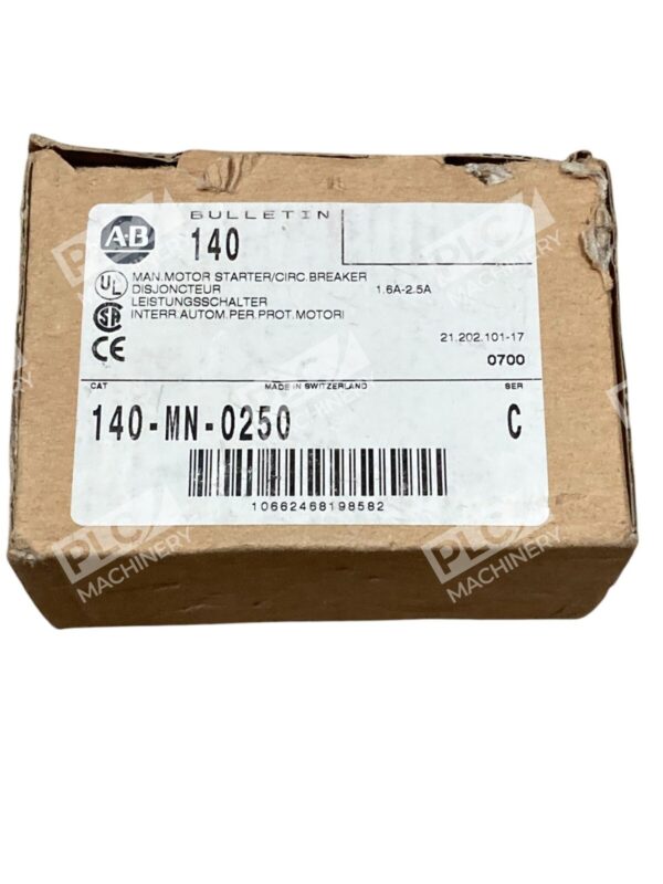 Allen-Bradley 140-MN-0250 Manual Motor Starter, 1.6-2.5A, 3-Pole, Series C - Image 2