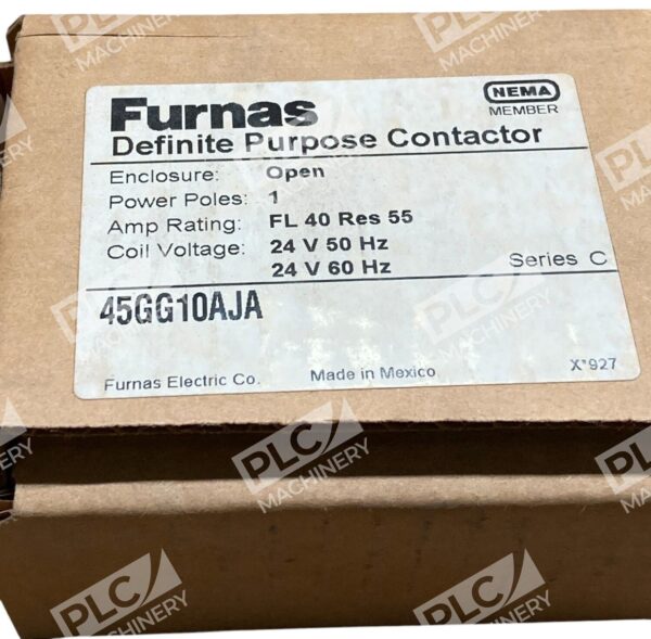 Furnas Open 1 Pole 40A FL Res 55 Definite Purpose Contactor 45GG10AJA - Image 2