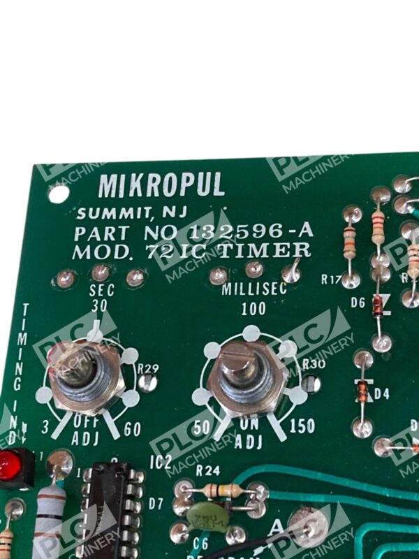 Mikro Pul 721C Model 72IC Timer PC Board 132596-A - Image 6