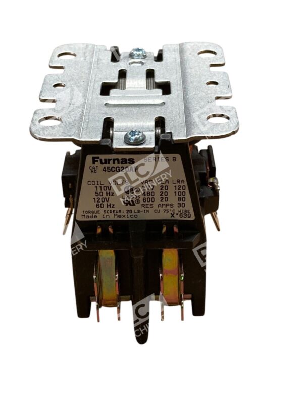 Furnas Open 2 Pole 20A FL Res 30 Series B Definite Purpose Contactor 45CG20AF - Image 6