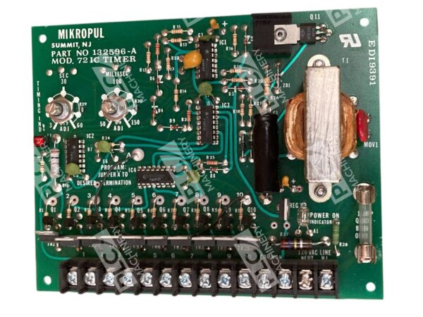 Mikro Pul Model 721C Timer PC Board 132596-A