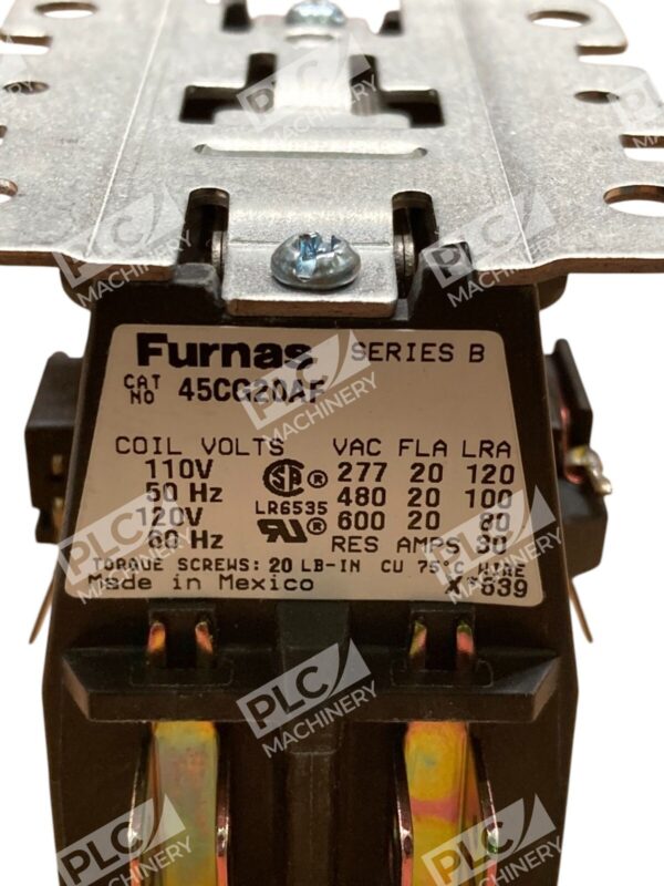 Furnas Open 2 Pole 20A FL Res 30 Series B Definite Purpose Contactor 45CG20AF - Image 7