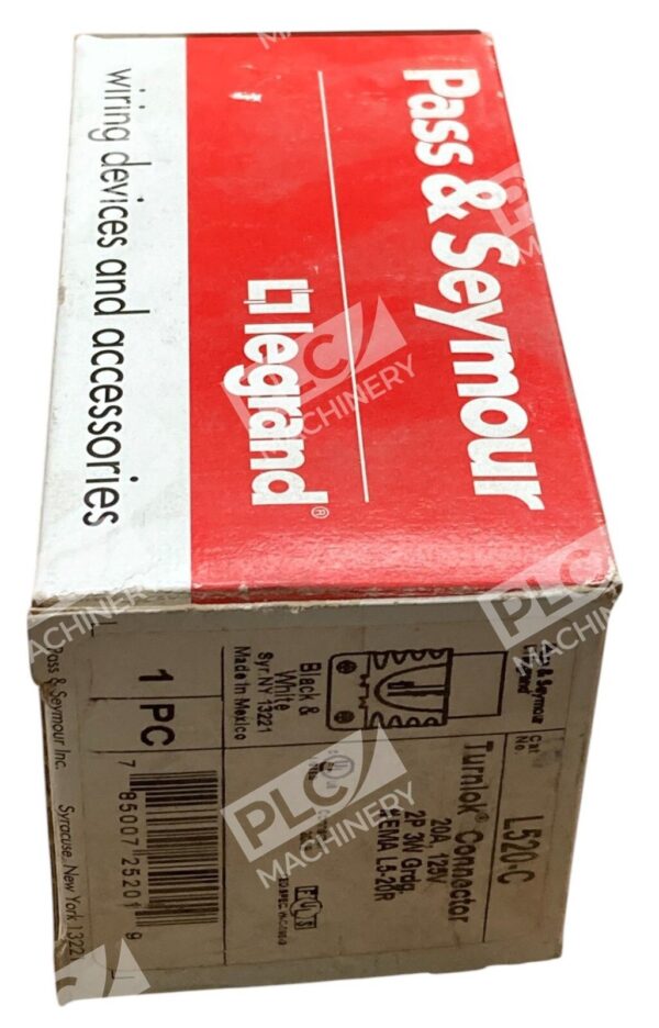 Pass & Seymour Legrand 304B 20A 125V 2P 3W L5-20R Turnlok Connector L520-C