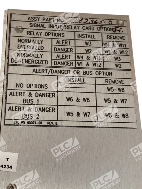 GE General Electric Bently Nevada 82365-0 Signal Input / Relay Card 78462-01Y - Image 8