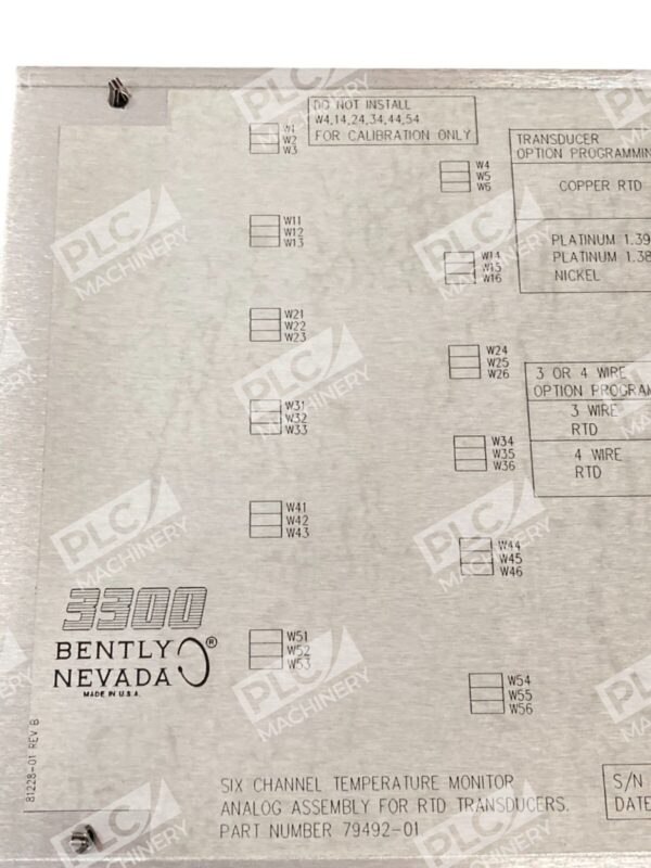 Bently Nevada Schneider 3300 Six Channel Temperature Monitor 79492-01 - Image 7