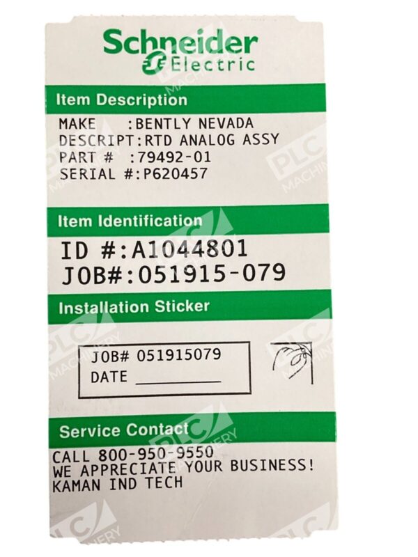 Bently Nevada Schneider 3300 Six Channel Temperature Monitor 79492-01 - Image 10