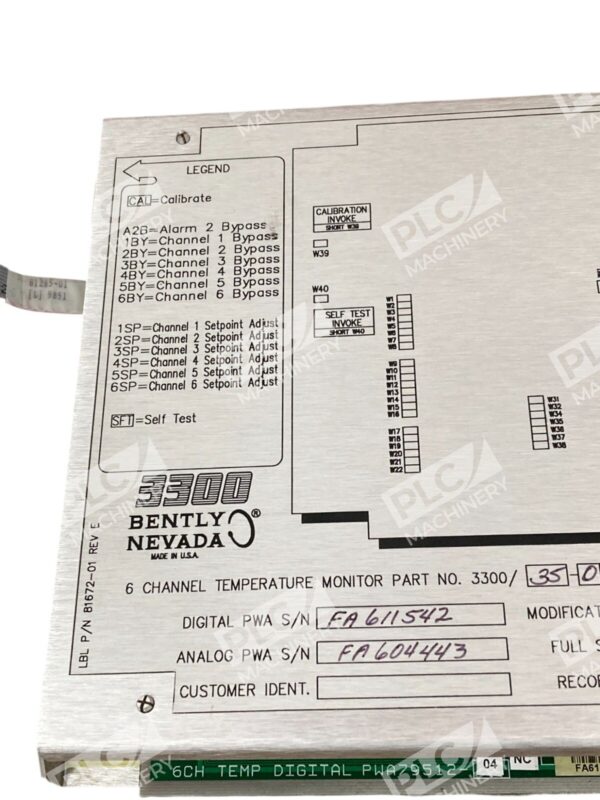 Bently Nevada 3300 Six Channel Temperature Monitor 3300/35-03-02-01-00-00 - Image 5