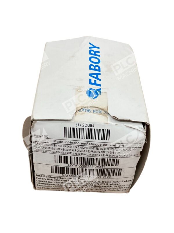 Fabory U31702.025.0100 1/4x1 Self-Drilling Screw Hex Washer 2DU84 (Box of 100) - Image 3