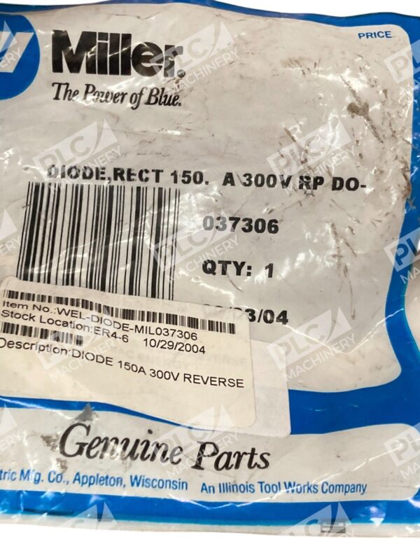 Miller 150A 300V Rectifier Diode 037306 - Image 2
