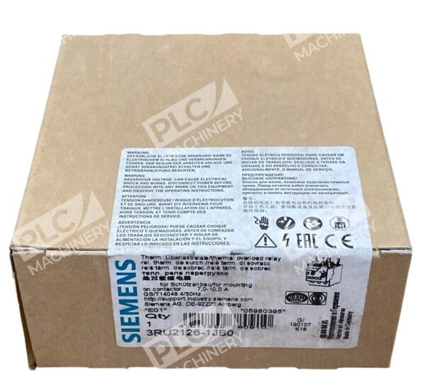 Siemens 7.0-10.0A GB/T14D48 4/50Hz Thermal Overload Relay 3RU2126-1JB0