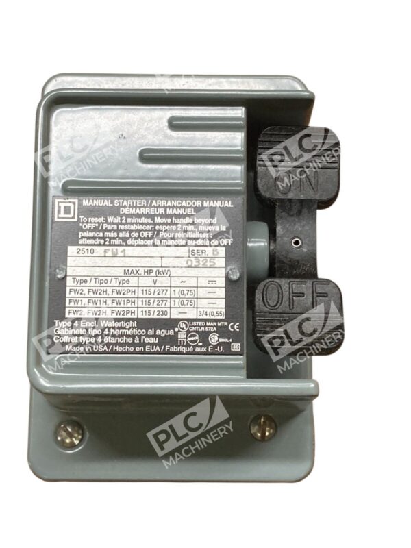 Square D FHP Manual Starter Series B 2510FW1 - Image 5