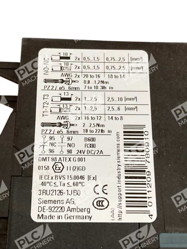 Siemens 7.0-10.0A GB/T14D48 4/50Hz Thermal Overload Relay 3RU2126-1JB0 - Image 7