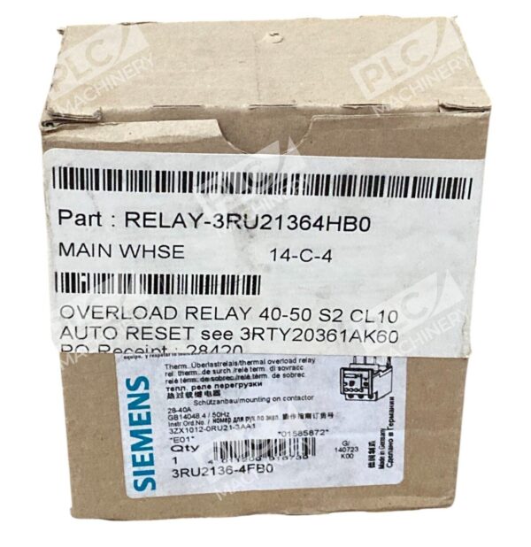 Siemens 28-40A GB14048 4/50Hz Thermal Overload Relay 3RU2136-4FB0