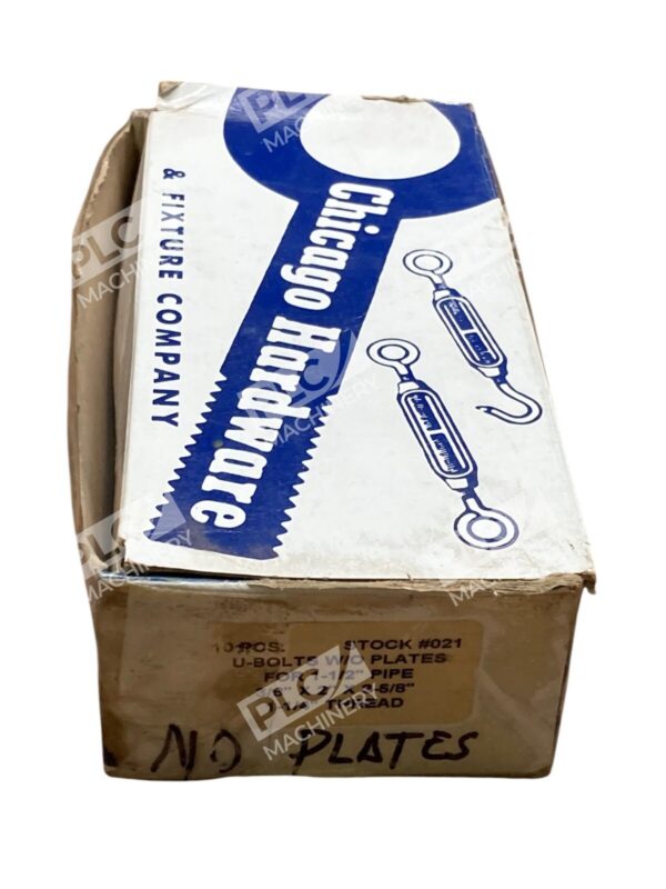 Chicago Hardware 1-1/2" 1-1/4Thread 3/8x"x2-5/6" U-Bolts W/O Plates (Box of 13) - Image 2