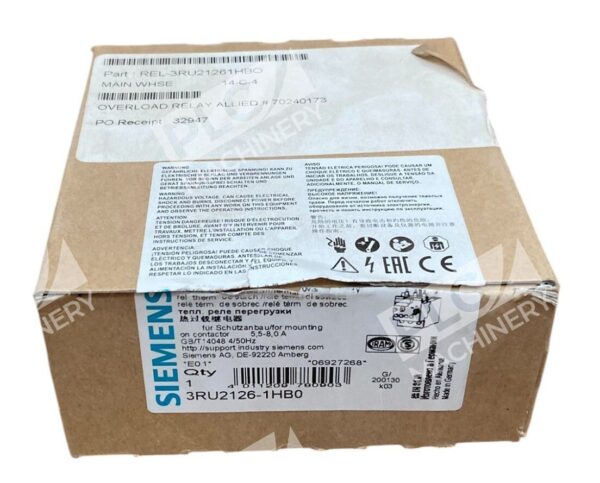 Siemens 5.5-8A Thermal Overload Relay 3RU2126-1HB0
