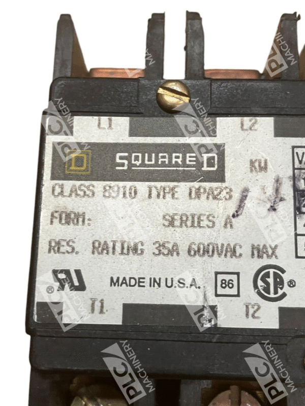 Square D 35A 600VAC Contactor 8910-DPA23 /A - Image 2
