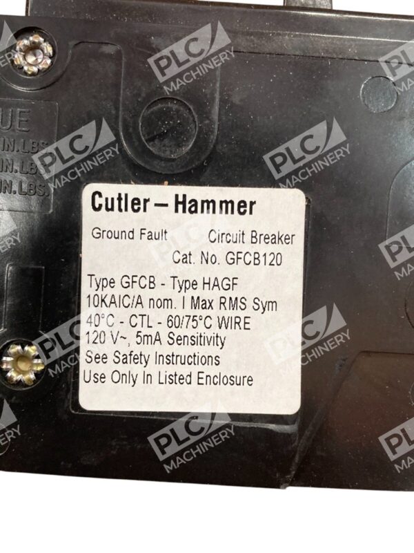 Eaton Cutler Hammer Type BR 1 Pole 20A Circuit Breaker GFCB120 - Image 7