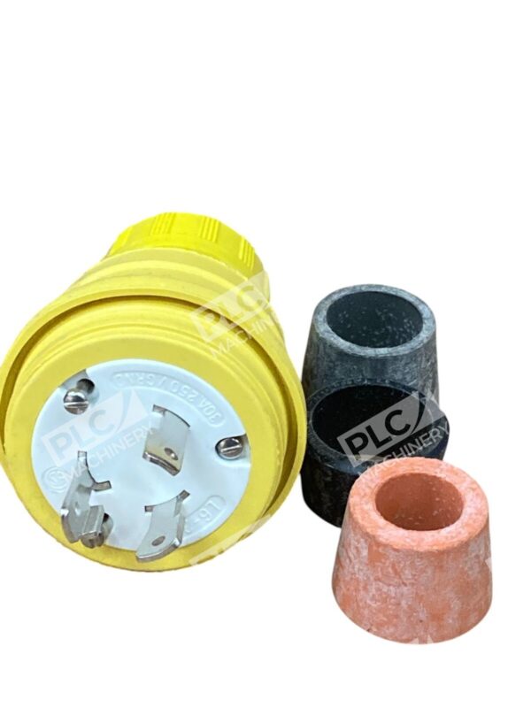 Daniel Woodhead LP 30A 250V Yellow Rubber Watertite Plug 1301470074 - Image 5