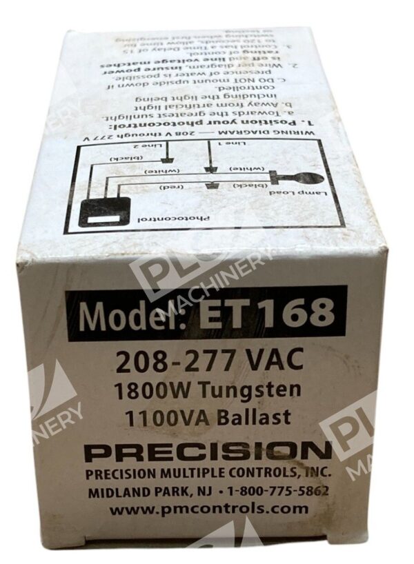 Precision 1800W 1100VA 208-277VAC Photoelectric Switch Raintight ET168
