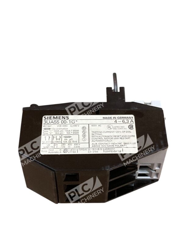 Siemens Overload Relay 4-6.3A 3UA55 00-1G - Image 6
