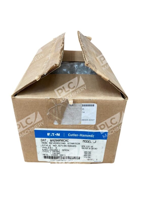 Eaton Cutler Hammer 6710C48G05 3 Pole Non Reversing Starter A200M0CAC /J