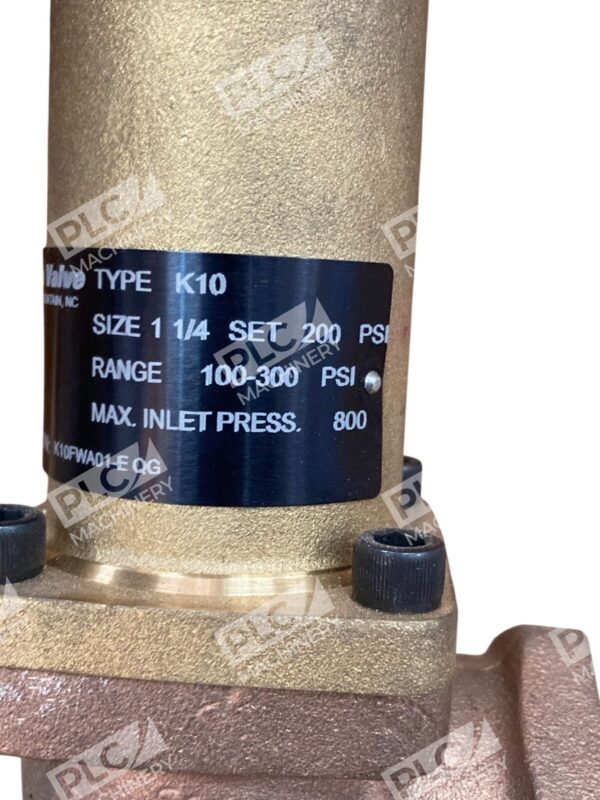 Cash Valve K10FWA01-E QG 1-1/4 200PSI 100-300PSI Type K10 - Image 6