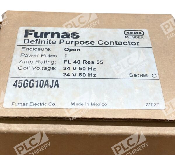 Furnas 1 Pole Open 40A FL Res 55 Definite Purpose Contactor Series C 45GG10AJA - Image 2