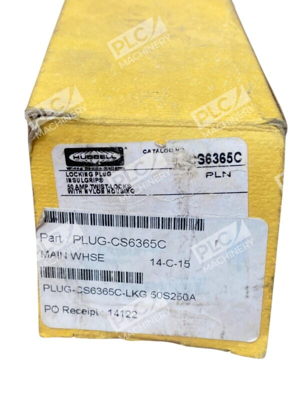 Hubbell 50A Twist-Lock Nylon Housing Locking Plug CS6365C - Image 2