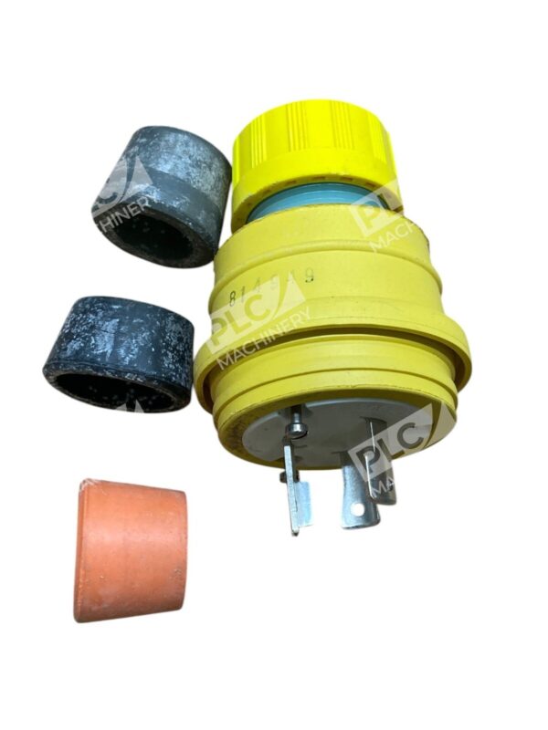 Woodhead LP Daniel 1301470074 Yellow Rubber 30A 250V Watertite Plug 28W48 - Image 3
