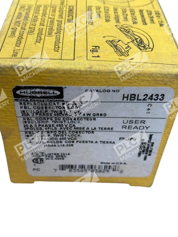 Hubbell 20A Insulgrip Twist-Lock Connector Body HBL2433 - Image 2