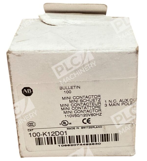 Allen Bradley AB Bulletin 100 3 Pole Mini Contactor 100-K12D01