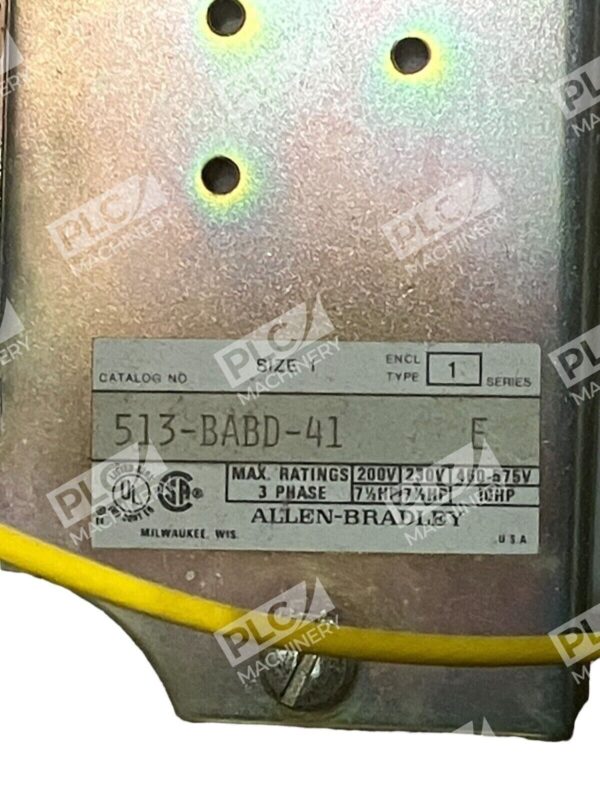 Allen Bradley 513-BABD-41 /E Comb Starter Circuit Breaker 10HP 125A 509-B0D /B - Image 2