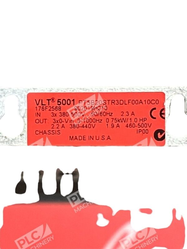 Danfoss VLT5001PT5B20STR3DLF00A10C0 Adjustable Frequency Drive 176F2568 - Image 2