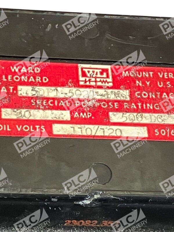 Ward Leonard WL 30A Definite Purpose Contactor 5DP1-5021-11 - Image 2