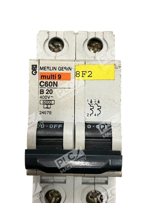 Merlin Gerin Multi9 8F2 2 Pole 20A Circuit Breaker C60N-B20 - Image 2