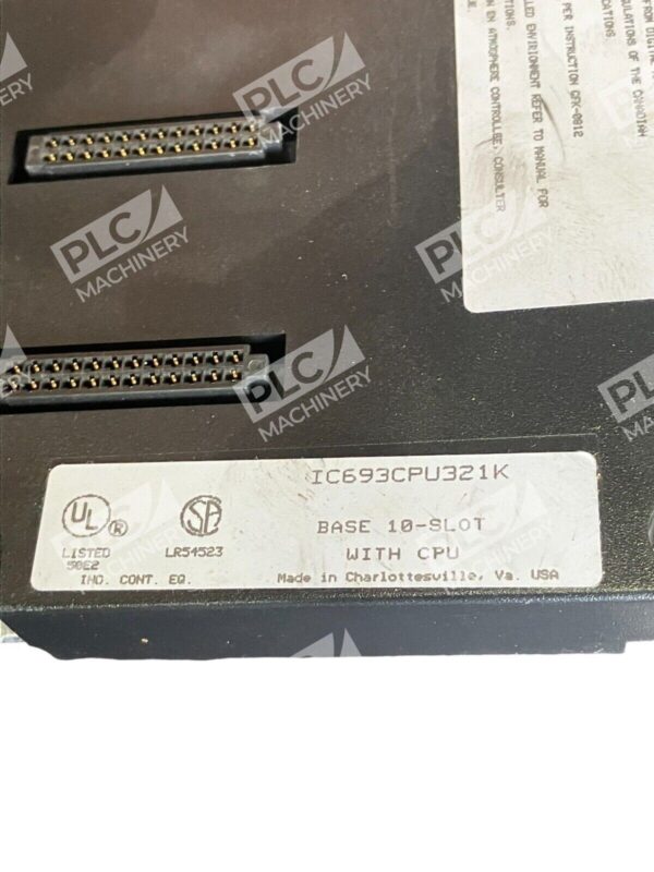 Fanuc GE Programmable Controller Base 10-Slot W/CPU IC693CPU321K - Image 2